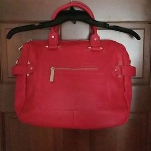 That's It Vegan Leather Red Satchel Purse